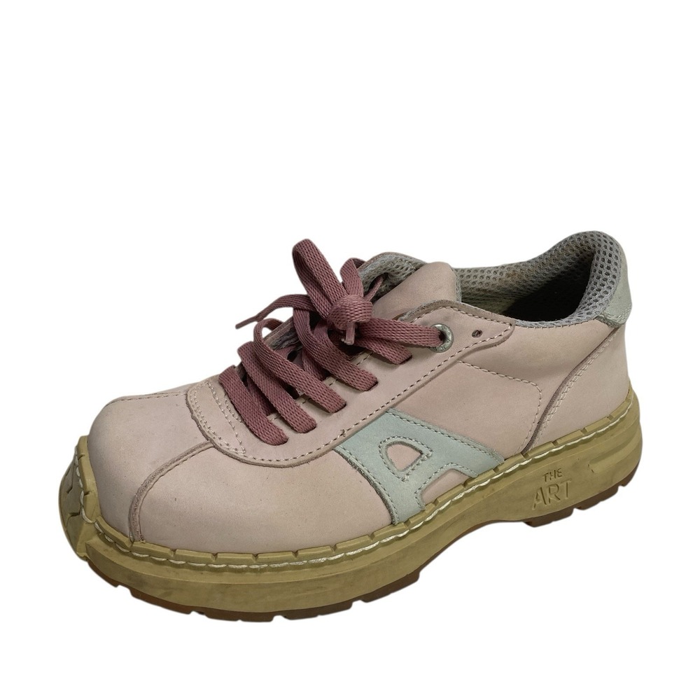 The Art Company Women's Leather Sneakers Size 8 / 8.5 Pink Casual Y2K Shoes